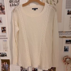 American Eagle white knitted sweater.